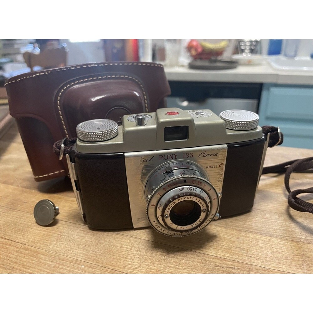 Kodak Pony 135 Vintage 35mm Film Camera With leather Case